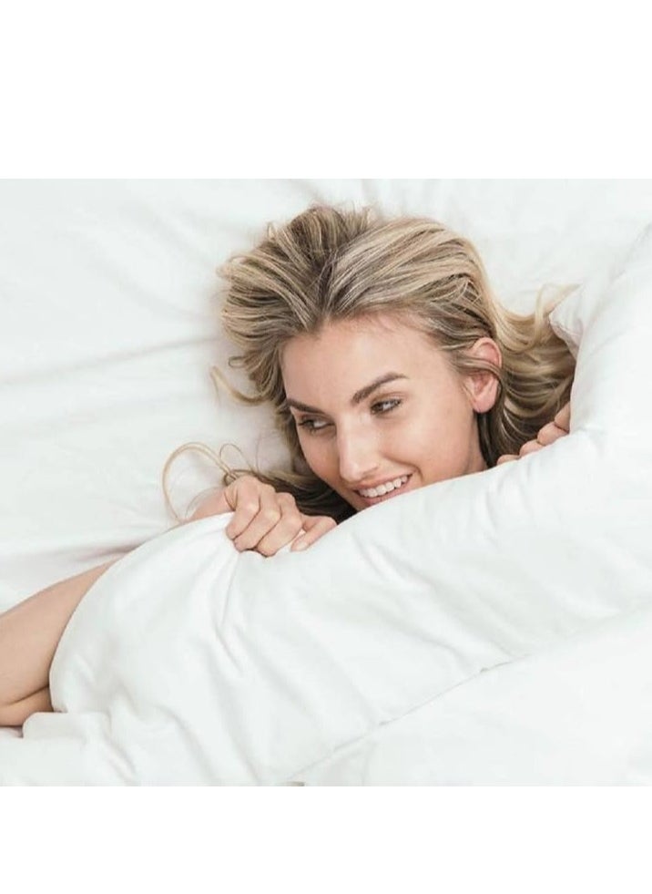 7 STARS HZM Bamboo Duvet Cover Single Size 150x200 cm With Button Closing and Corner Ties 400TC Cool, Anti-Allergic, Soft and Silky – White  - Image 4