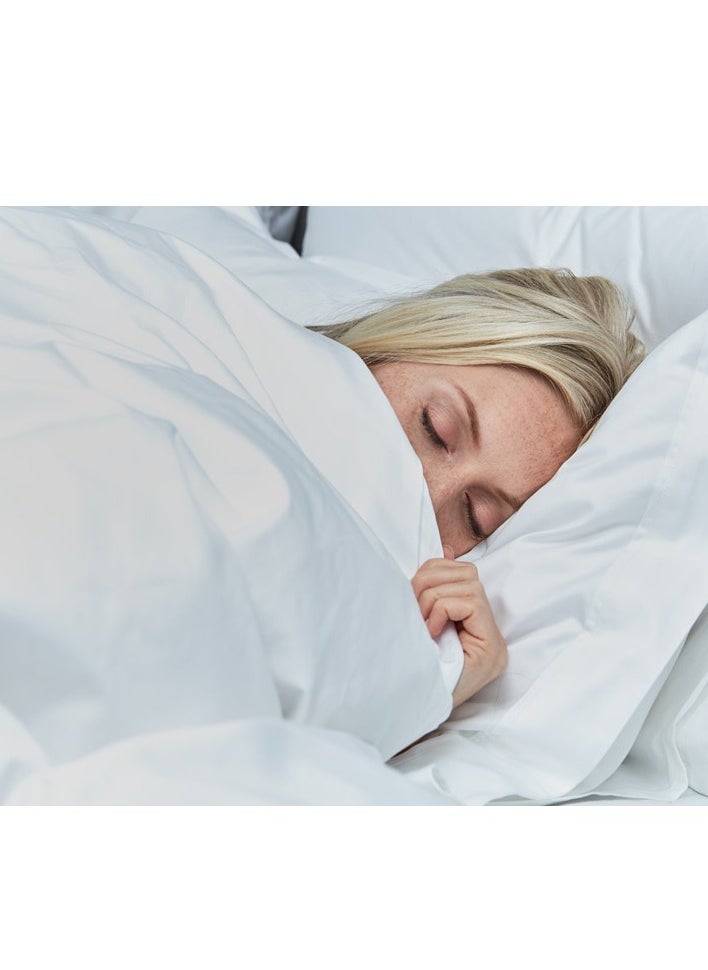 7 STARS HZM Bamboo Duvet Cover Single Size 150x200 cm With Button Closing and Corner Ties 400TC Cool, Anti-Allergic, Soft and Silky – White  - Image 3