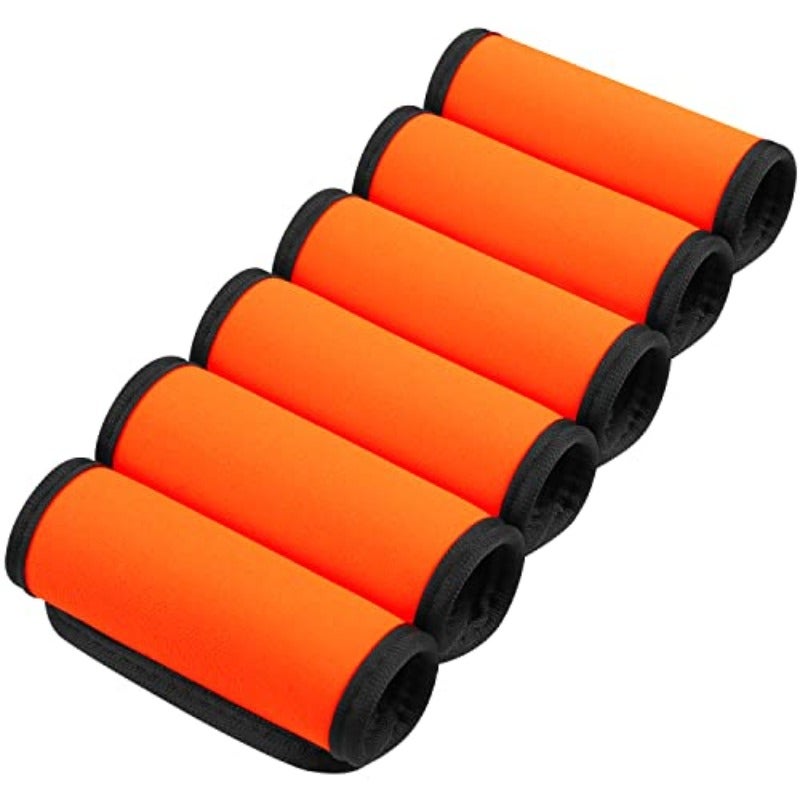 vivinin 6 Pack Luggage Handle Wrap Luggage Handle Wraps for Suitcase Bright Orange Luggage Tags Suitcase Tags identifiers for Travel Accessories - Image 1