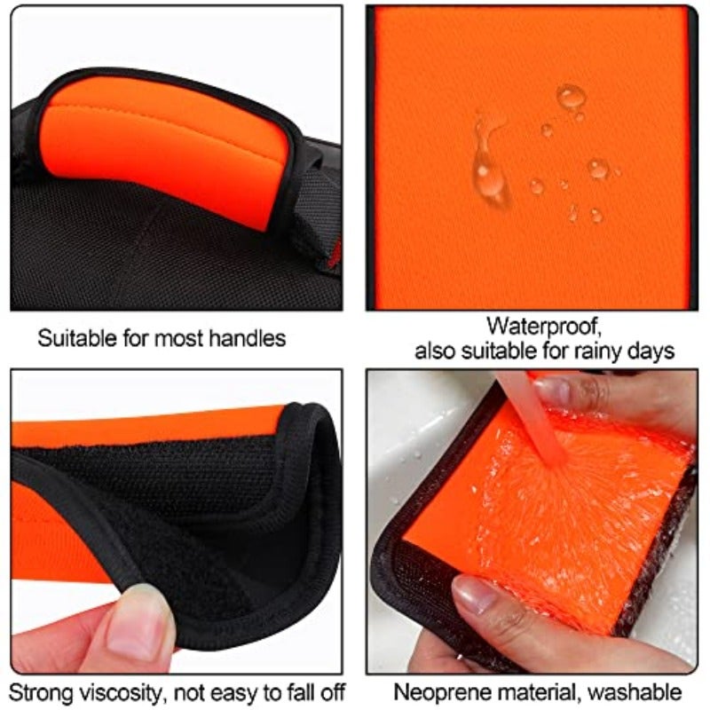 vivinin 6 Pack Luggage Handle Wrap Luggage Handle Wraps for Suitcase Bright Orange Luggage Tags Suitcase Tags identifiers for Travel Accessories - Image 2