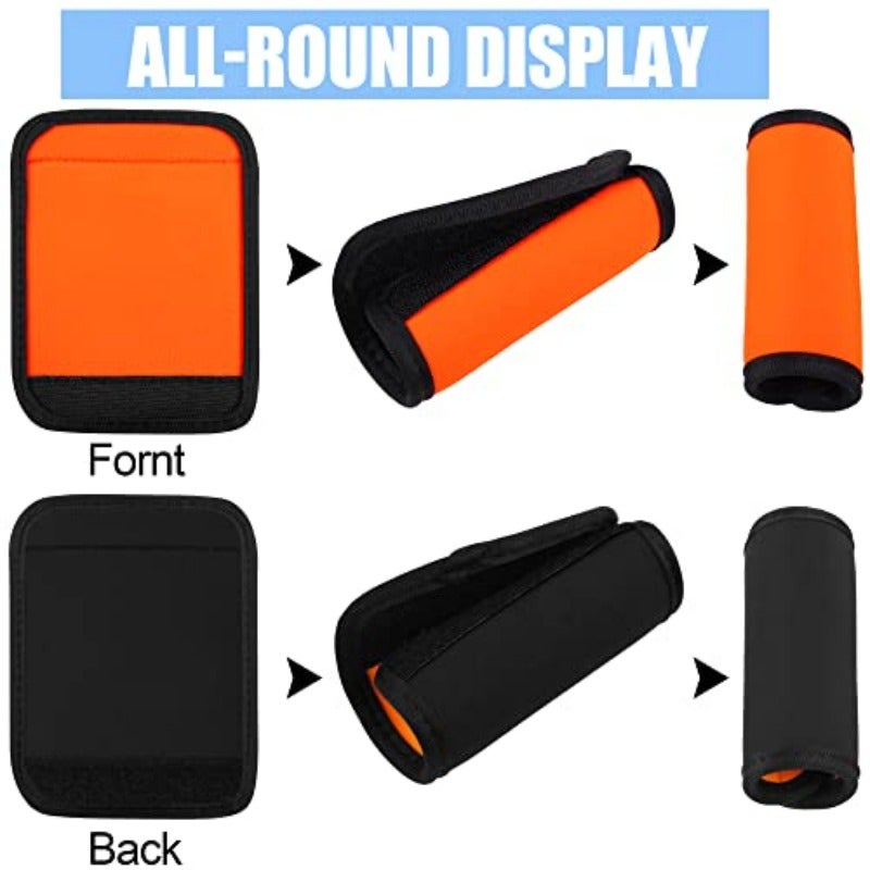 vivinin 6 Pack Luggage Handle Wrap Luggage Handle Wraps for Suitcase Bright Orange Luggage Tags Suitcase Tags identifiers for Travel Accessories - Image 5