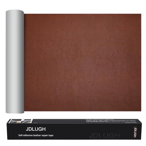 JDLUGH Sofa Leather Repair Patch Tape, Large Self Adhesive Couch, Car Seat, Office Chair, Leather Furniture, Vinyl Repair Patch Kit for Furniture (15x60 Inch, Brown) - Image 1