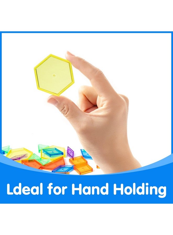 Odoorgames 140 Pcs Translucent Pattern Blocks - Educational Light Table Manipulatives and Accessories - Fun and Engaging Geometric Shapes - Image 5
