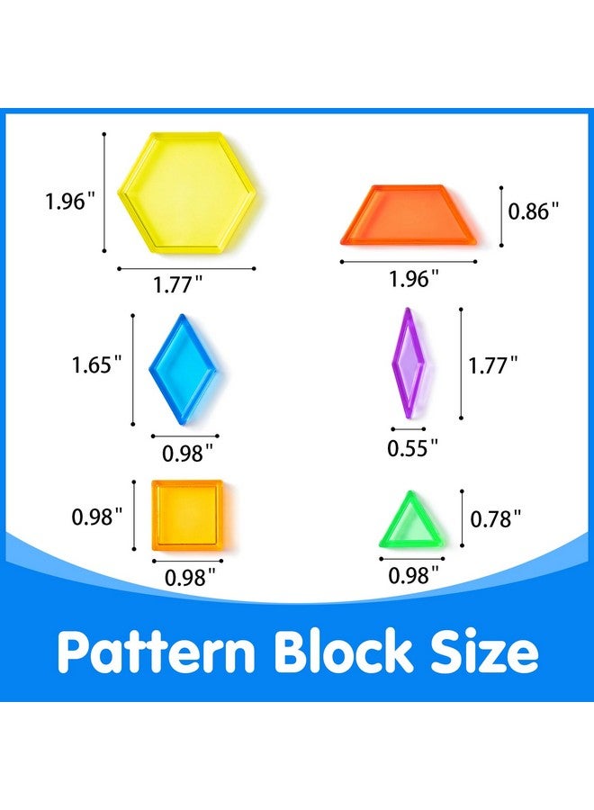 Odoorgames 140 Pcs Translucent Pattern Blocks - Educational Light Table Manipulatives and Accessories - Fun and Engaging Geometric Shapes - Image 3
