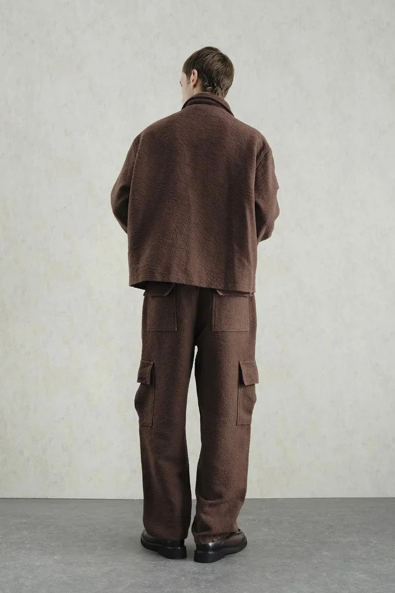 Giesto Beaver Brown GIESTO Textured Jacquard Cotton Jacket for Men | Best Price UAE