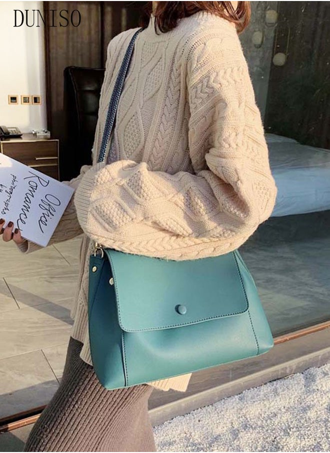 DUNISO Women's Elegant Purses and Handbags Faux Leather Shoulder Bag Lady Satchel Messenger Tote Bag for Ladies Women Crossbody Bag Trendy Purse Shoulder Bags for Women  - Image 3
