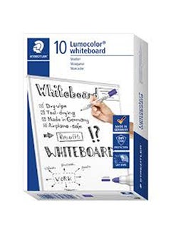 Lumocolor Bullet Tip  Whiteboard Marker - Pack Of 10 Blue