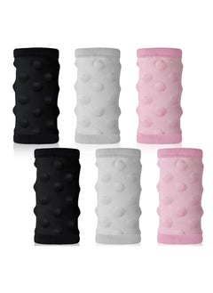 Car Seat Strap Covers, for Babies Soft Car Seat Straps Shoulder Pads, Kid Car Seat Strap Pads Seat Belt Covers, for Baby Infant Seat Belt Cushion for Pushchair Stroller (Black, Gray, Pink) (6 Pieces)
