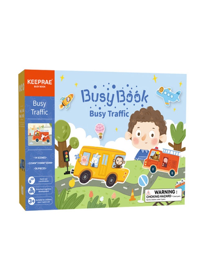 Early Education Cognitive Busy Book Quiet Book Early Teaching Velcro Repeated Stickers Children's Educational Enlightenment Early Education Toys-Color:Underwater World - Image 2