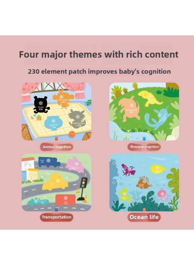 Early Education Cognitive Busy Book Quiet Book Early Teaching Velcro Repeated Stickers Children's Educational Enlightenment Early Education Toys-Color:Underwater World - Image 4