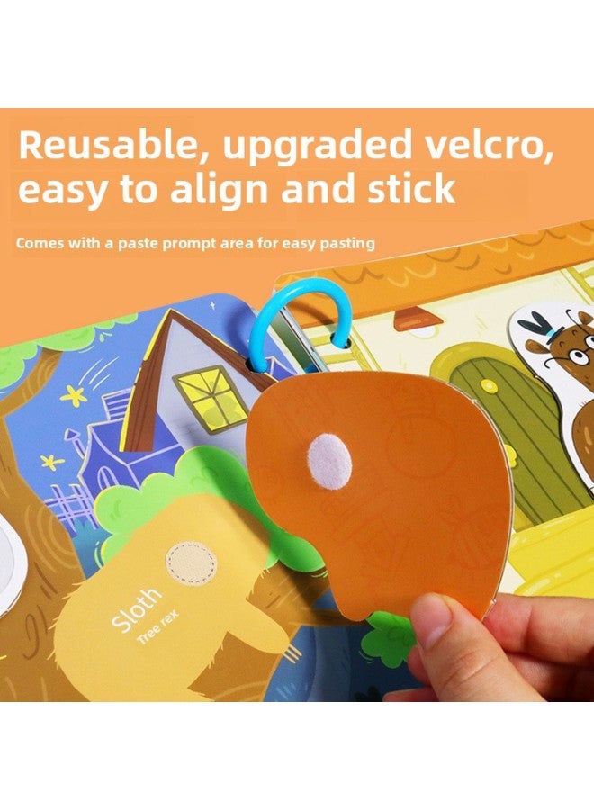 Early Education Cognitive Busy Book Quiet Book Early Teaching Velcro Repeated Stickers Children's Educational Enlightenment Early Education Toys-Color:Underwater World - Image 5