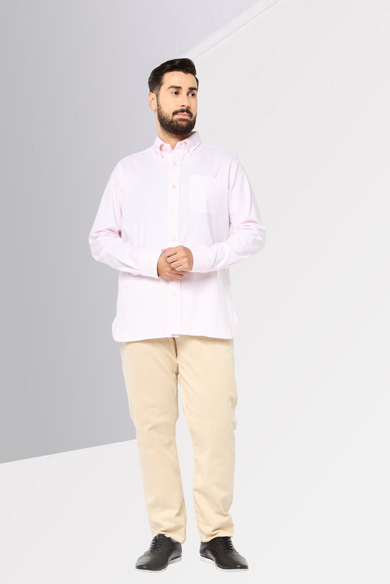 TOM FORD Men Regular Fit Long Sleeve Solid Dress Shirt, Light Pink - Image 2