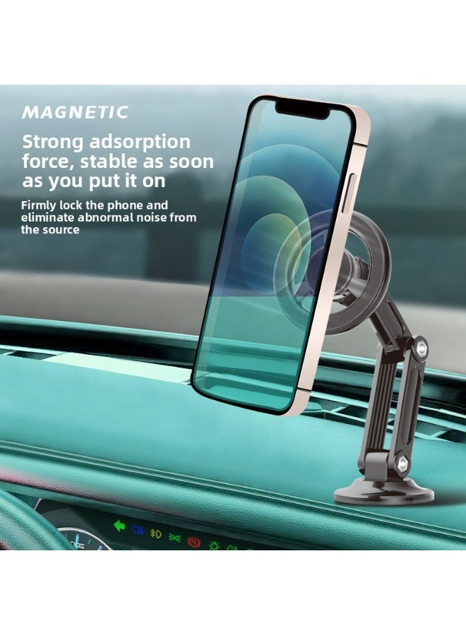 1pcs black high color value joint folding magnetic holder car phone holder, free to adjust the angle to put shaking down strong fixed in any position of your car - Image 2
