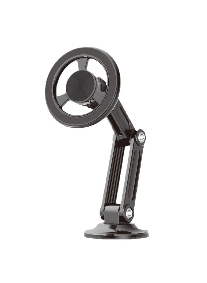 1pcs black high color value joint folding magnetic holder car phone holder, free to adjust the angle to put shaking down strong fixed in any position of your car - Image 5