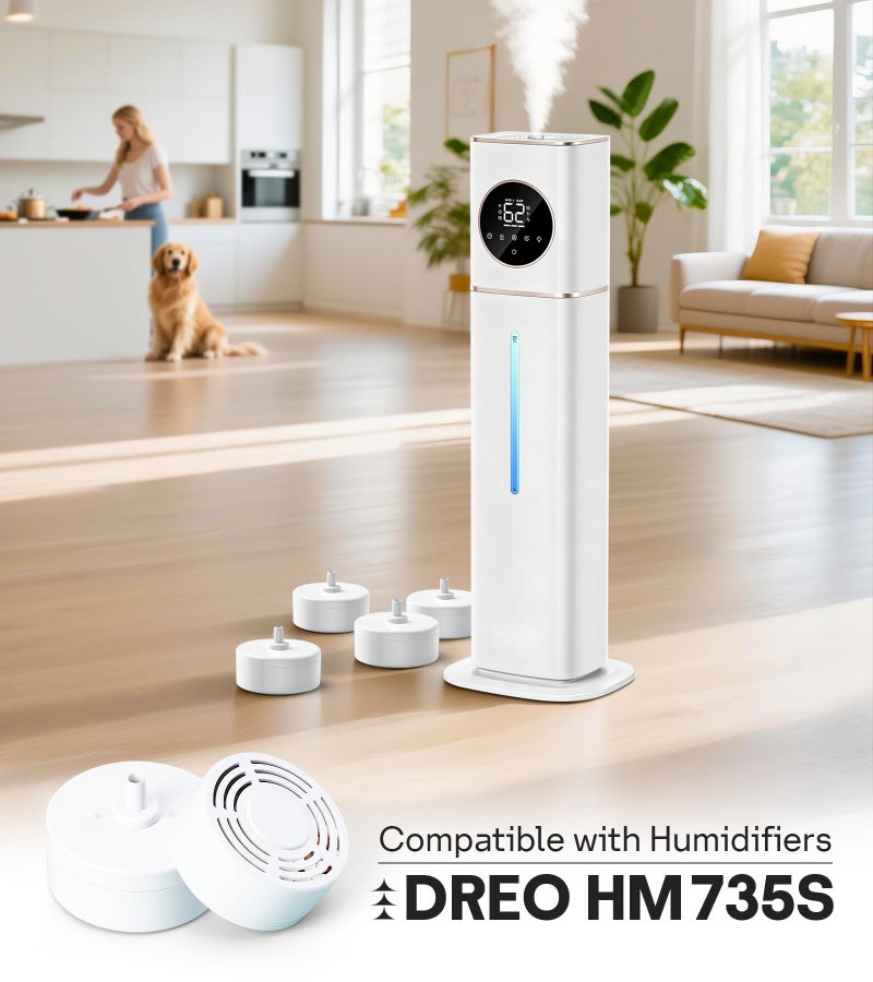 Leemone HM735S Demineralization Cartridge fit for Dreo Humidifiers HM735S, Prevent Mineral Build-up, Scale-Inhibitor, Extend Humidifier Life, Safe Material, 4 Pack - Image 2
