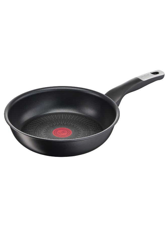 تيفال TEFAL مقلاة | UNLIMITED 24 سم | مقاومة للخدش | طلاء غير لاصق 100% آمن | مؤشر حرارة Thermo Signal™ | تحمير مثالي | صنع في فرنسا | متوافقة مع الحث | ضمان لمدة سنتين | G2550402 أسود - Image 1