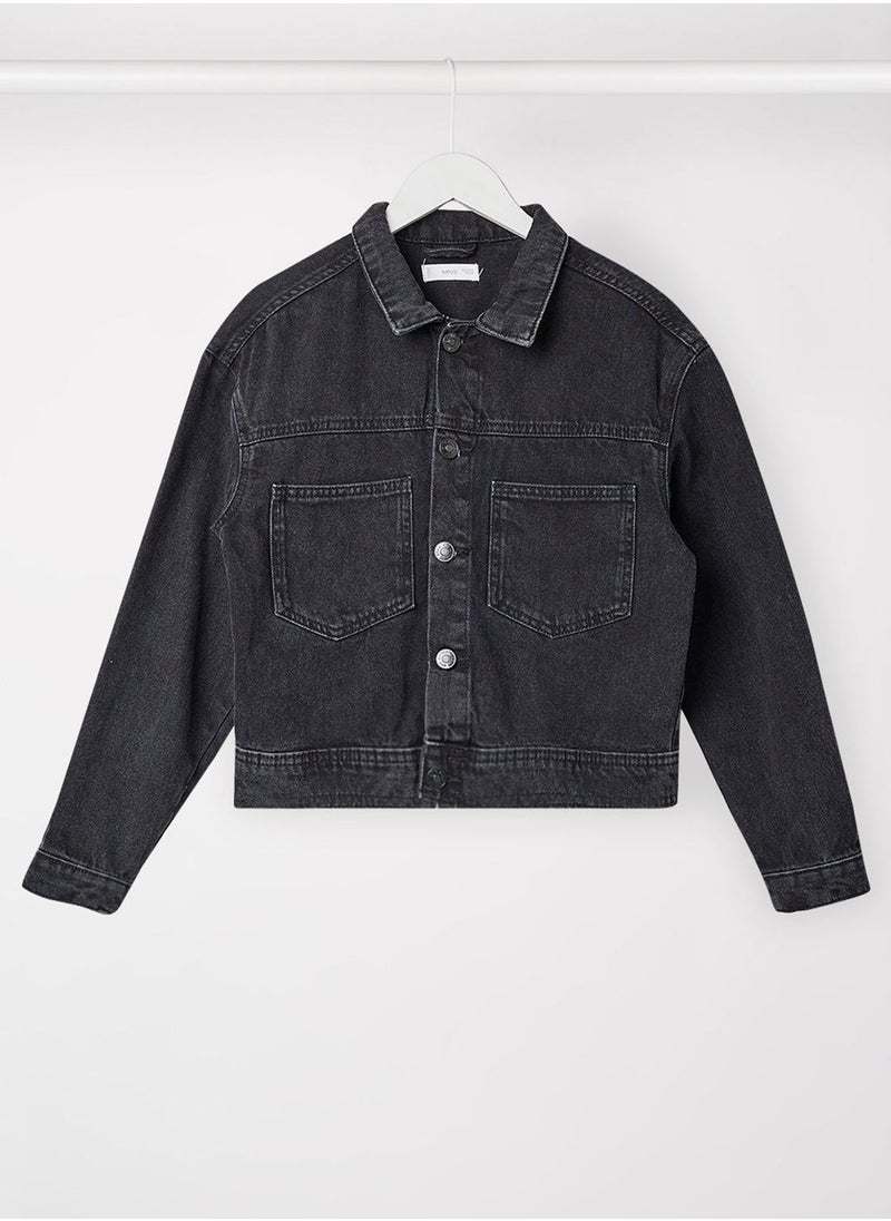 MANGO Youth Embroidered Detail Jacket  - Image 1
