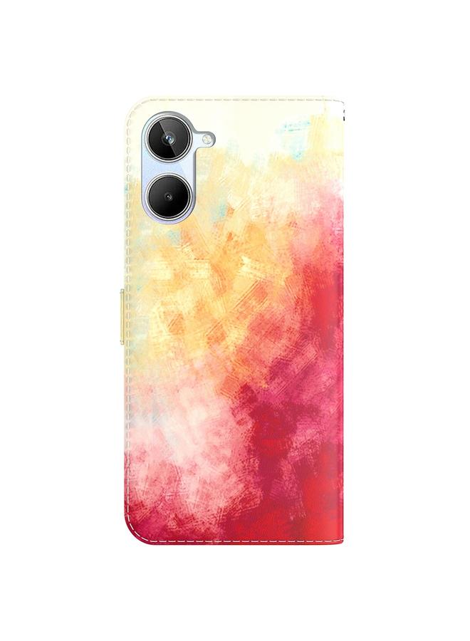 erorex Case For Realme 10 4G Watercolor Pattern Flip Leather Phone Case - Image 3
