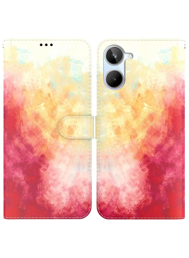 erorex Case For Realme 10 4G Watercolor Pattern Flip Leather Phone Case - Image 1