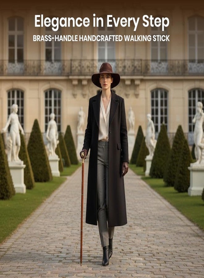 NauticalMart Brass Walking Cane - Handmade Decorative Cane with Unique Design, Victorian Style, 37 Inch Steampunk Walking Stick for Elegant Support and Comfort - Image 2