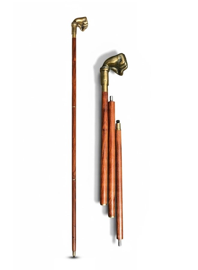 NauticalMart Brass Walking Cane - Handmade Decorative Cane with Unique Design, Victorian Style, 37 Inch Steampunk Walking Stick for Elegant Support and Comfort - Image 1
