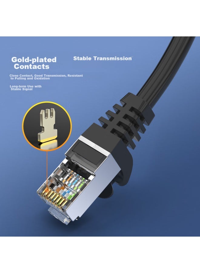 CHOSEAL Akihabara Cat7 Pure Copper Twisted Pair Cable, Cat7 Double-shielded 8-core Twisted Pair, Engineering 10 Gigabit Network Connection Cable, Broadband Computer Monitoring Network Patch Cable, 20 Meters, Qj7101bk - Image 5
