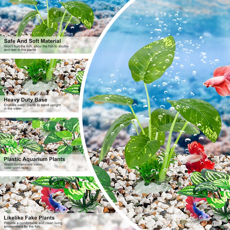 MyLifeUNIT Betta Fish Tank Decor, 10 Pack Silk Aquarium Plants for Aquarium Decoration and Fish Tank Decoration - Image 4