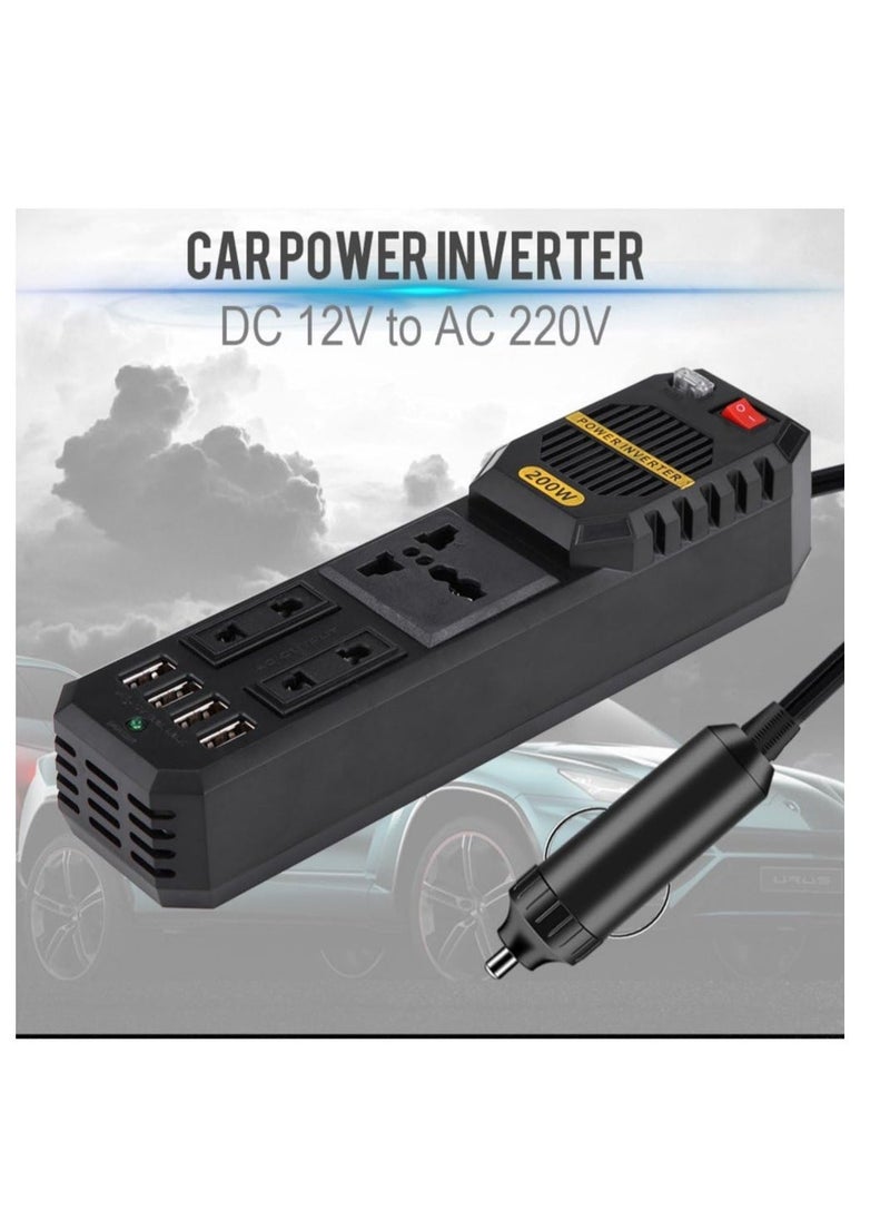 BGM 200W Mini Car Vehicle Inverter DC 12V to AC 220V USB Output High-power Power Inverter Small Car Special Edition【Magicalworld】  - Image 5