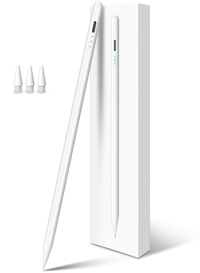 DIGIROOT قلم ستايلس لجهاز آيباد الجيل العاشر، شحن سريع 3X لقلم آبل مع رفض راحة اليد وحساسية الميل، متوافق مع آيباد 2018-2025 6/7/8/9/10/11، برو 11"/12.9"/M4، إير 3/4/5/M2/M3، ميني 5/6 - Image 1