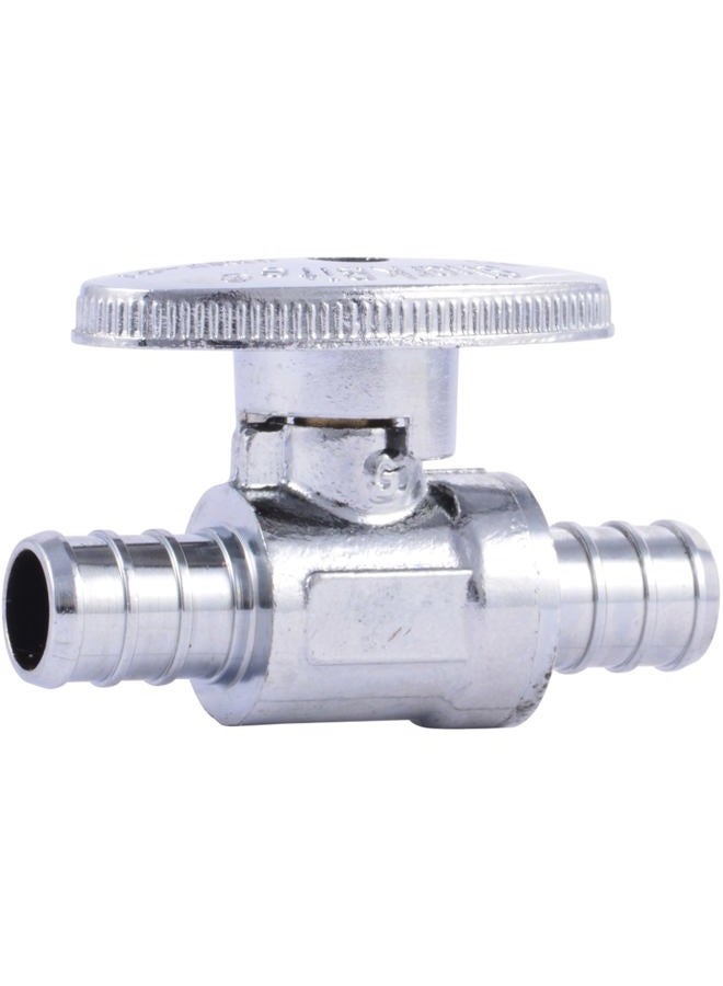 SharkBite 23063LF PEX Straight Shut Off Valve for Faucet or Toilet Installation, 1/2-Inch x 1/2-Inch, Silver - Image 1