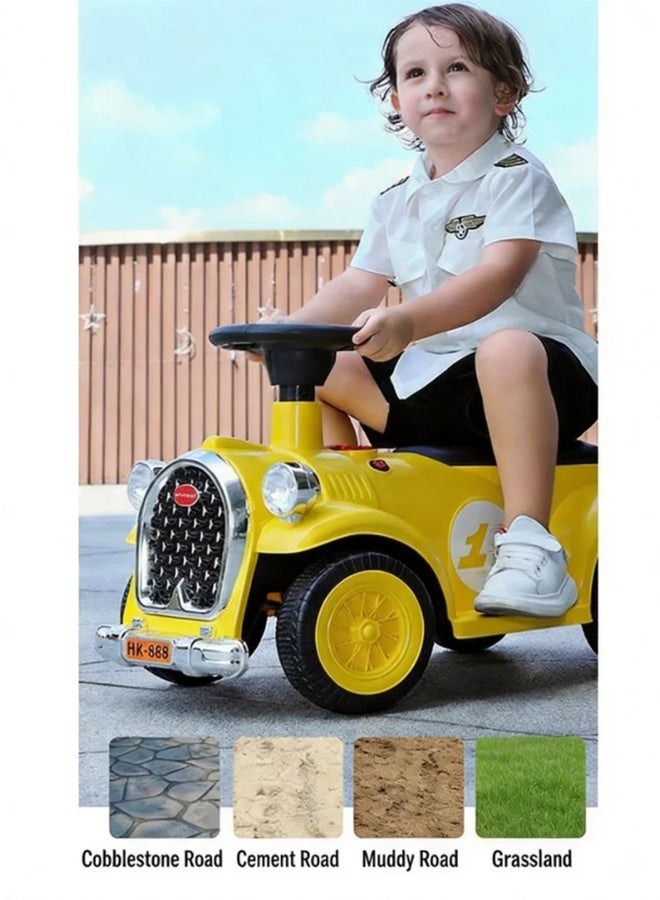 Ride On Train Toy, Khalifa Electric Kids Train Car with Bluetooth Music, Detachable 2-Section Toddler Riding Vehicle for Indoor Outdoor Use, Suitable for Boys Girls Age 2 and Above (Yellow) - Image 5