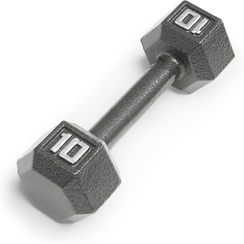 Marcy Cast Iron Hex Dumbbells Collection - Available size from 3-lb to 100-lb, SOLD INDIVIDUALLY - Image 1