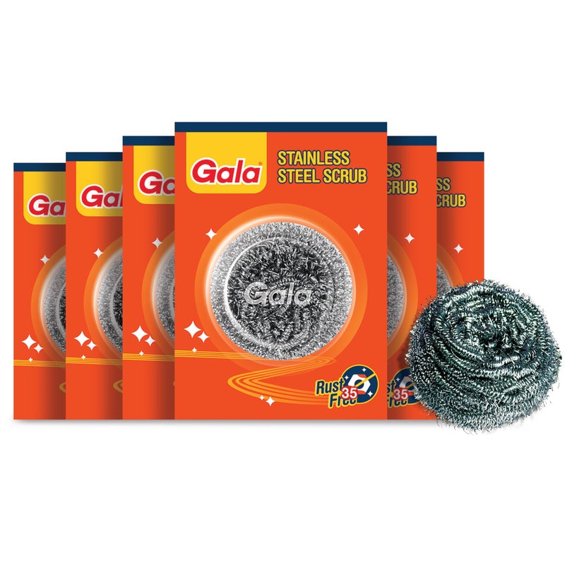 Gala Steel Scrubber Combo Set (Pack of 6) - Image 3