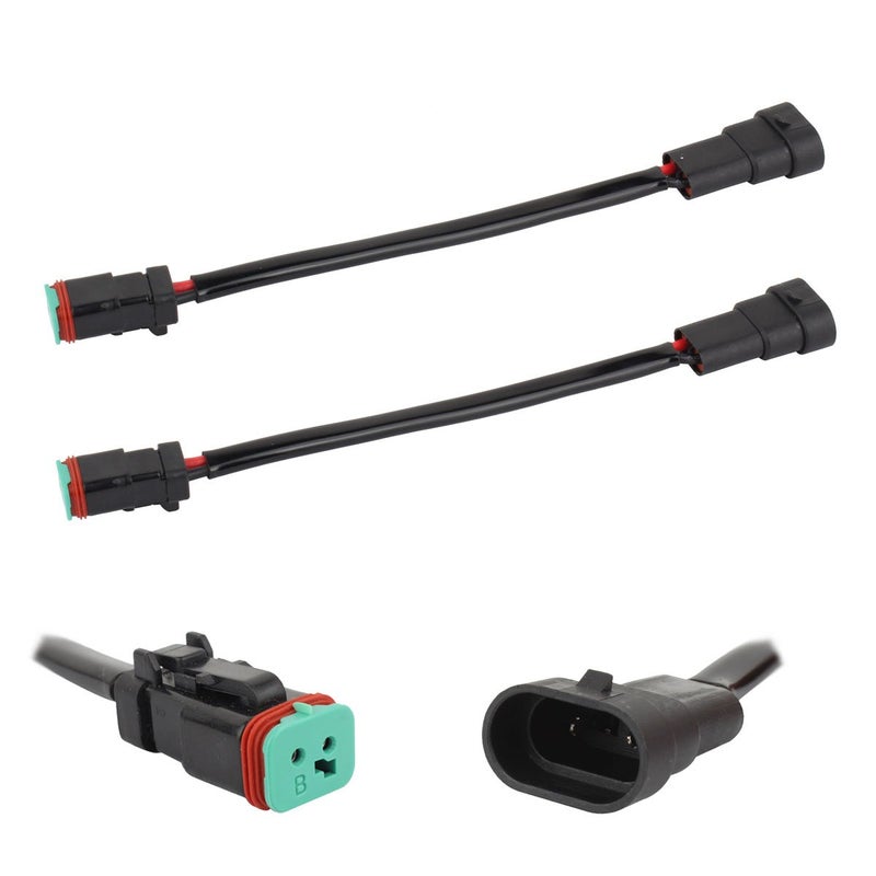 TOMALL Deutsch DT DTP 2 pin Male Female Wiring Harness for LED Work Light/LED Work Light Bar Replacement Connectors