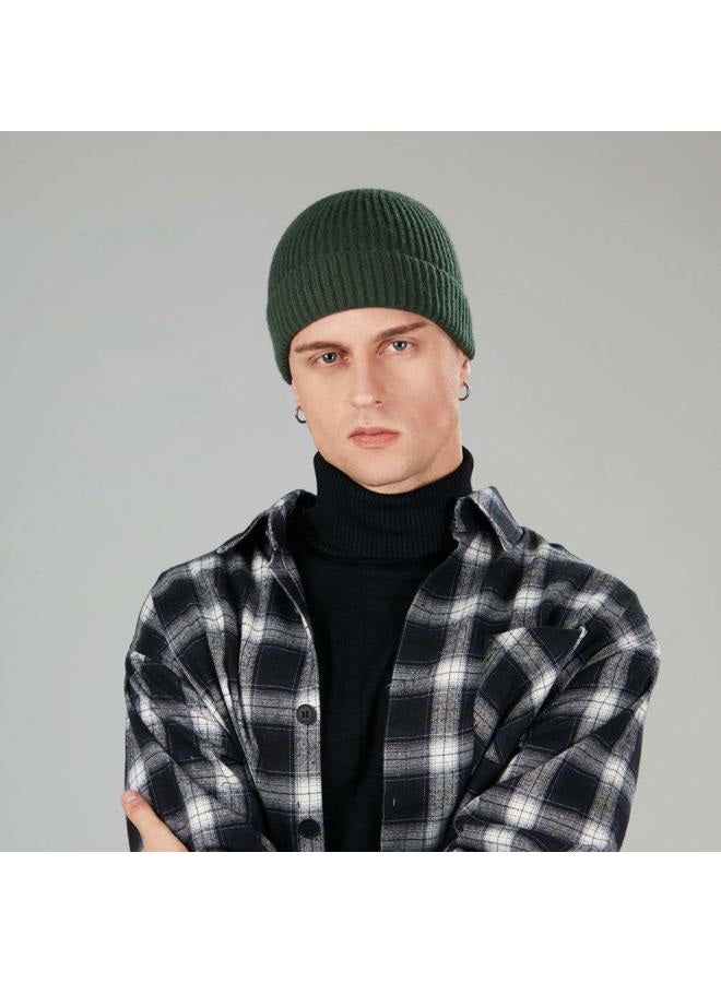 Roybens 4 Pack Wool Fisherman Beanies for Men, Knit Short Watch Cap Winter Warm Hats, D - Image 4