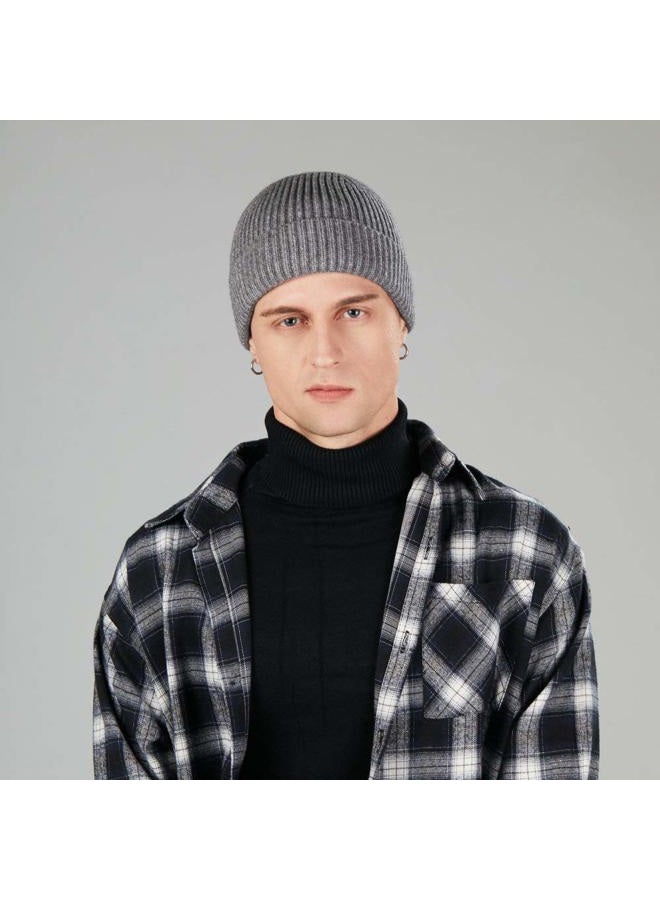 Roybens 4 Pack Wool Fisherman Beanies for Men, Knit Short Watch Cap Winter Warm Hats, D - Image 5