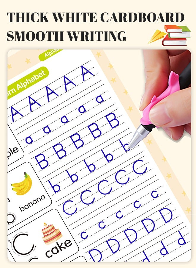 Reusable Grooved Workbook for Kids, Multi-Theme Handwriting Practice Copybook With Automatic Disappearing Ink Pen and Auxiliary Tools, Durable and Tear-Resistant, Suitable for Calligraphy Practice, - Image 4