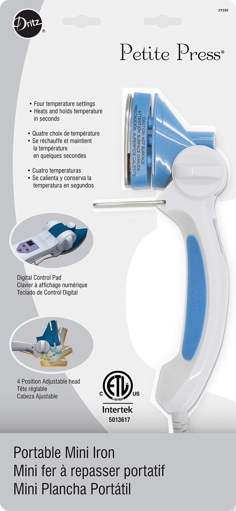 Dritz 29500 Petite Press Portable Mini Iron,White - Image 1