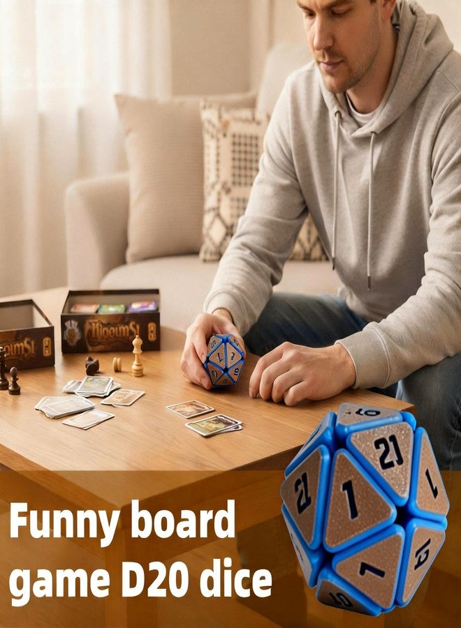 Venshy 3D Printed Squishy D20 Fidget - Stress Relief Cube for Anxiety & Focus, Satisfying Clicking Sensory Toy for Adults, Perfect for Desk Fidgeting, Gift Idea (Laser Purple/Brown, 1pcs) - Image 4