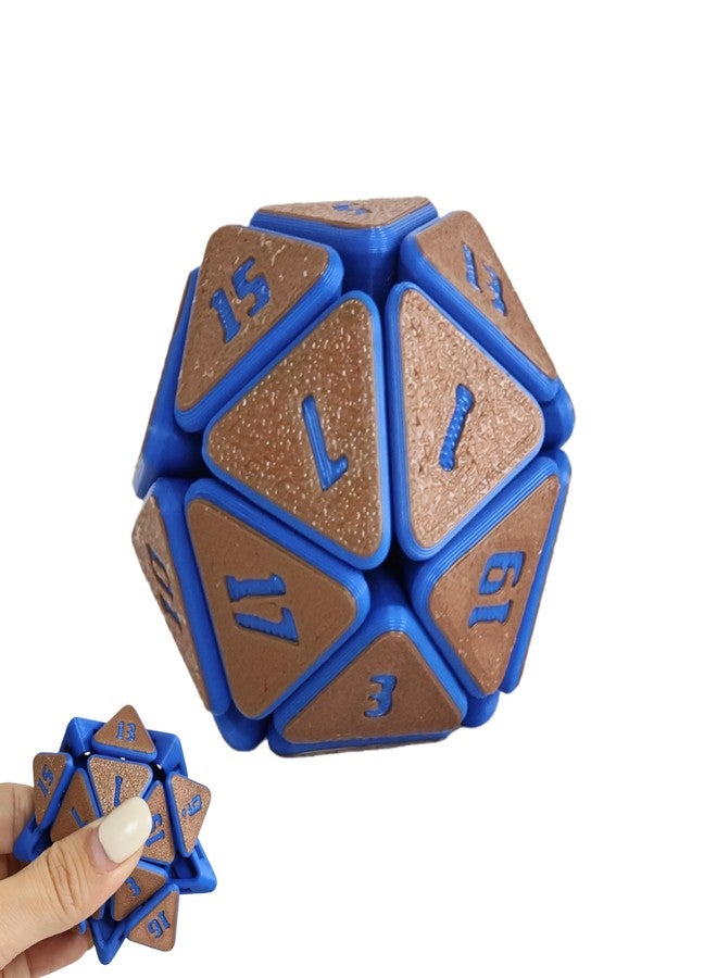 Venshy 3D Printed Squishy D20 Fidget - Stress Relief Cube for Anxiety & Focus, Satisfying Clicking Sensory Toy for Adults, Perfect for Desk Fidgeting, Gift Idea (Laser Purple/Brown, 1pcs) - Image 1