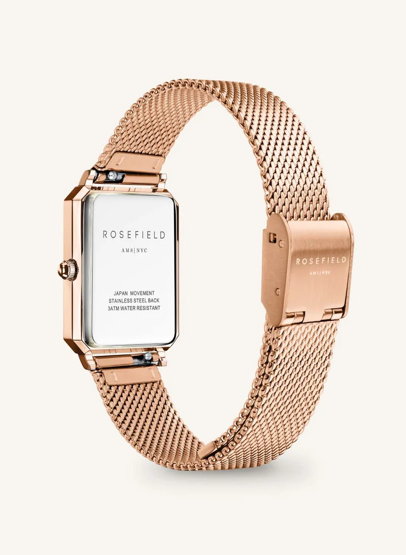 RoseField Rosefield Octagon XS Mesh White Rose gold Women Watch - OWRMR-O59