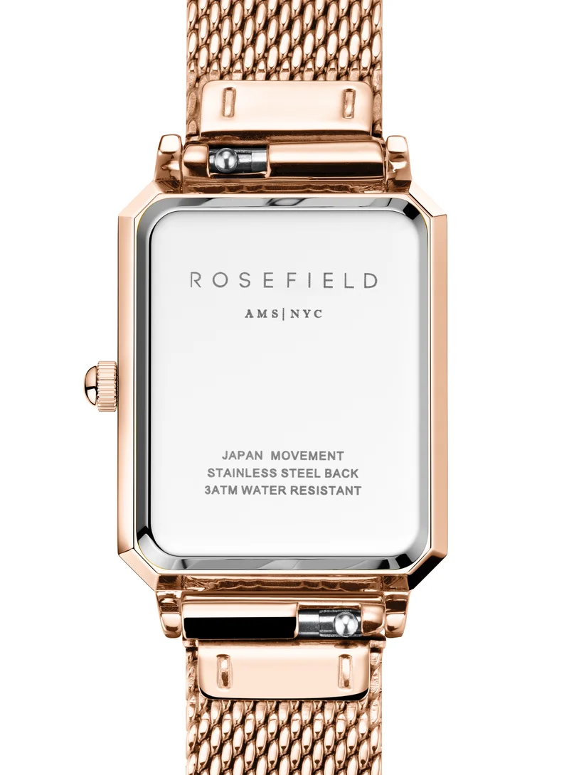 RoseField Rosefield Octagon XS Mesh White Rose gold Women Watch - OWRMR-O59
