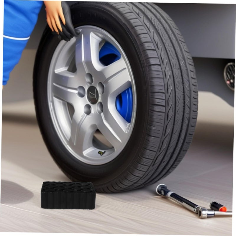 Kichvoe Rubber Jack Stand Pad for Car Lift Shock Absorbing Wear Resistant Block Trailer - Image 5