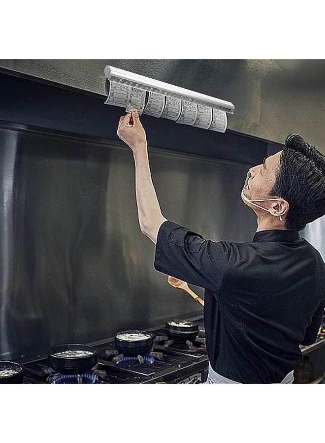 إيروريكس حامل تذاكر منزلق من الألومنيوم حامل تذاكر مطعم حامل تذاكر طلبات الفواتير حامل تذاكر ضيوف تجاريين إكسسوارات فضية - Image 2