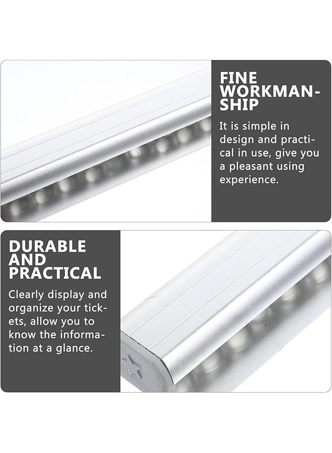 إيروريكس حامل تذاكر منزلق من الألومنيوم حامل تذاكر مطعم حامل تذاكر طلبات الفواتير حامل تذاكر ضيوف تجاريين إكسسوارات فضية - Image 5