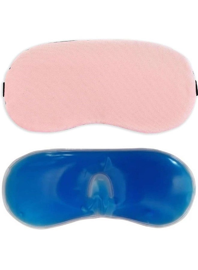 Aoxeria Cotton (Pack Of 1) Eye Mask For Sleeping Men Women With Cooling Gel For Night Deep Sleep, Dark Circles, Puffy Eye's, Dry Eyes And Eye Fatigue (Pink) - Image 1