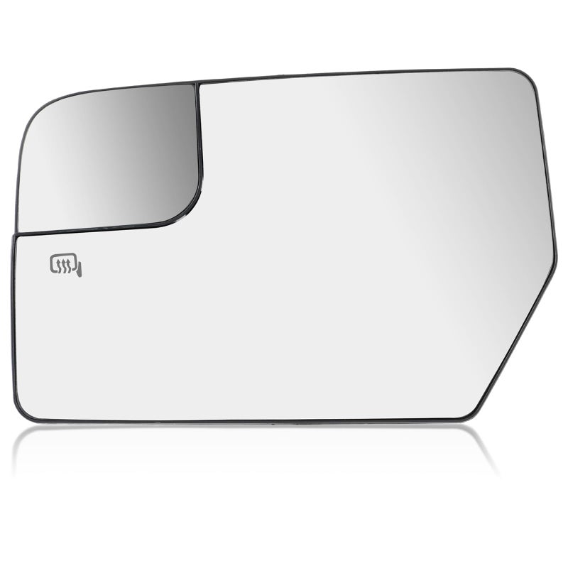 GoaMotors Left Driver Side Heated Mirror Glass with Spotter Compatible with Ford Expedition 20122017 Replace CL1Z17K707C Exterior Mirror Replacement Glass Left Side Rear View Mirror Glass