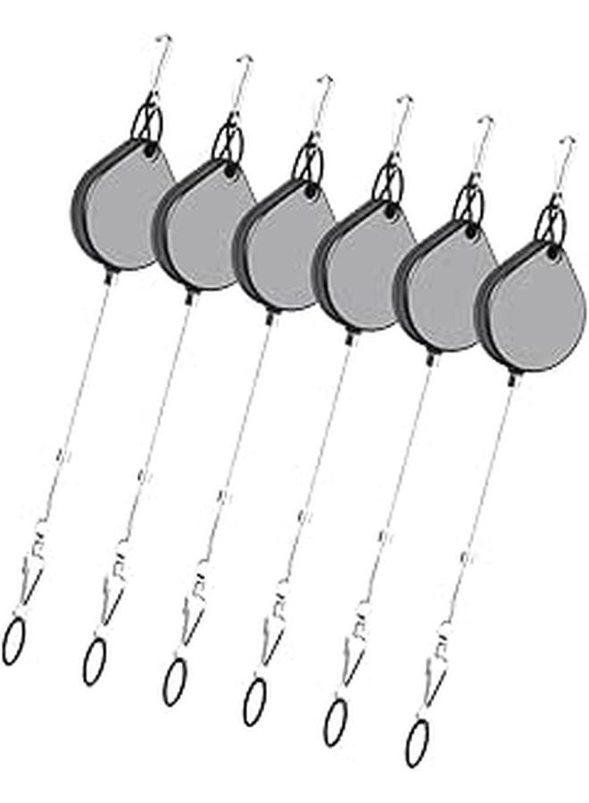 VR Cable Management Ceiling Pulley System 40 Pcs Gray Set with Hooks and Wall Stickers - Image 1