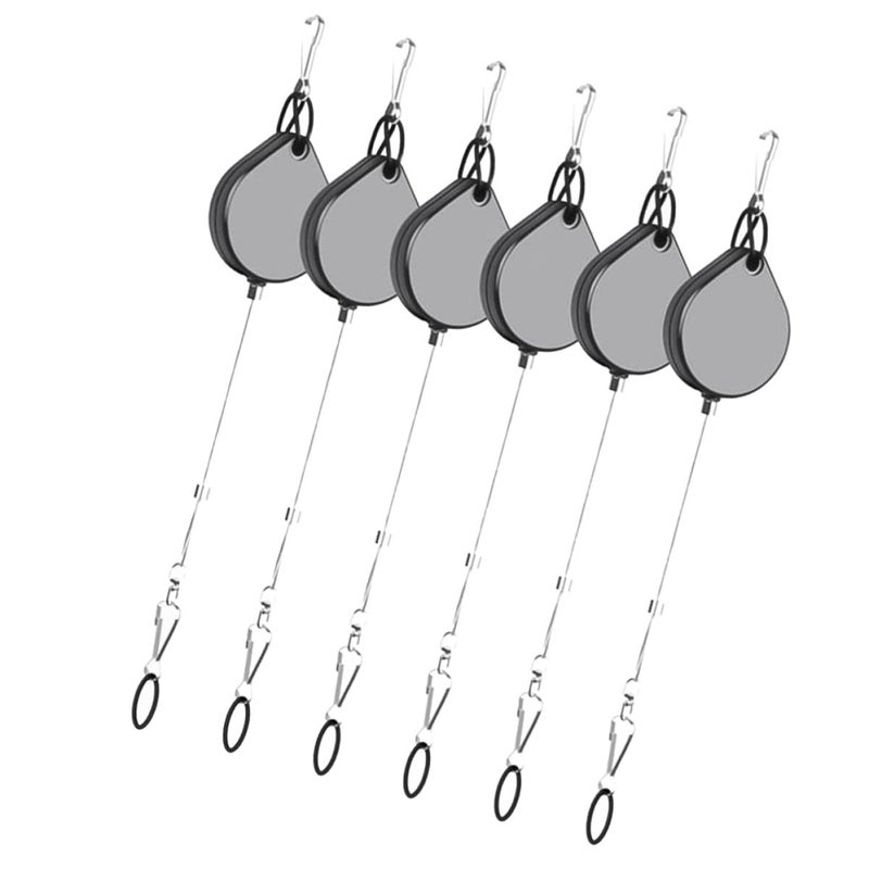 VR Cable Management Ceiling Pulley System 40 Pcs Gray Set with Hooks and Wall Stickers - Image 2