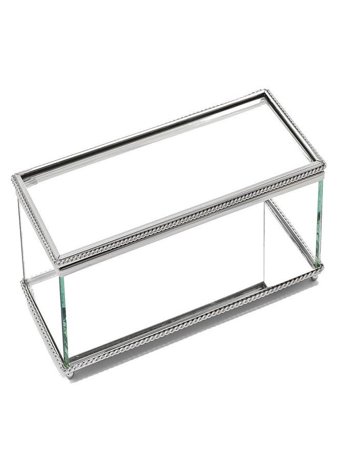 1home Rectangular Hinged Box, Glass 8" - Image 1